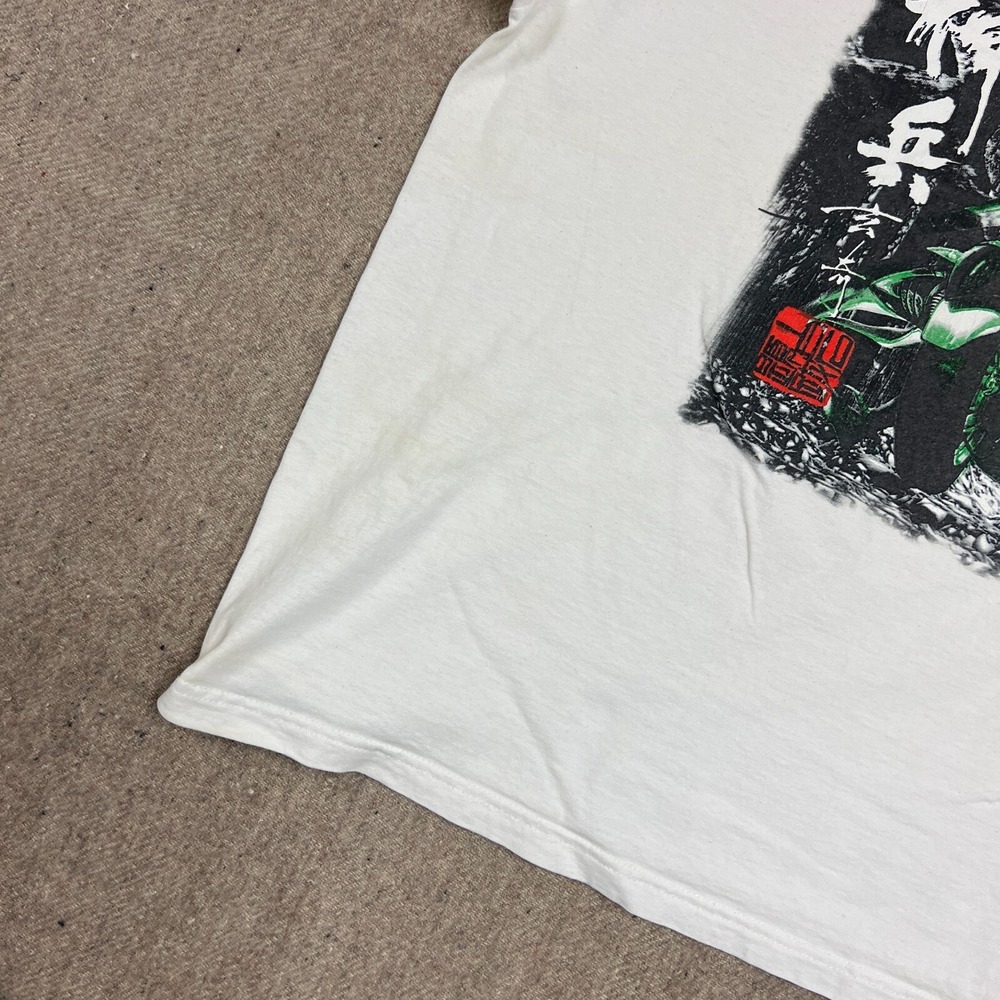 Vintage Zooks Jean Shirt Mens 2XL White 2000s Y2K Cyber Grunge Techno JNCO - Picture 7 of 12